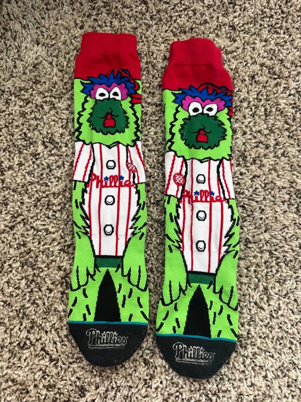 Philadelphia Phillies Phillie Phanatic Socks